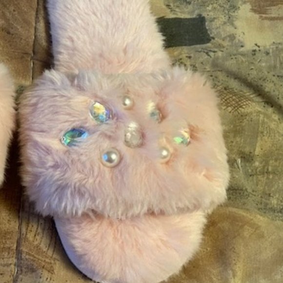 Ladies Comfy Slide-on Slippers Pink NWOT - Picture 4 of 8